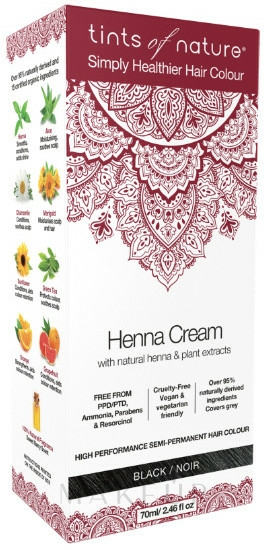 Semi-permanente Henna-Creme - Tints Of Nature Henna Cream — Bild Black
