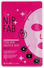 Düfte, Parfümerie und Kosmetik Tuchmaske mit Salicylsäure für Teenagerhaut - NIP+FAB Salicylic Teen Skin Fix Acid Sheet Mask