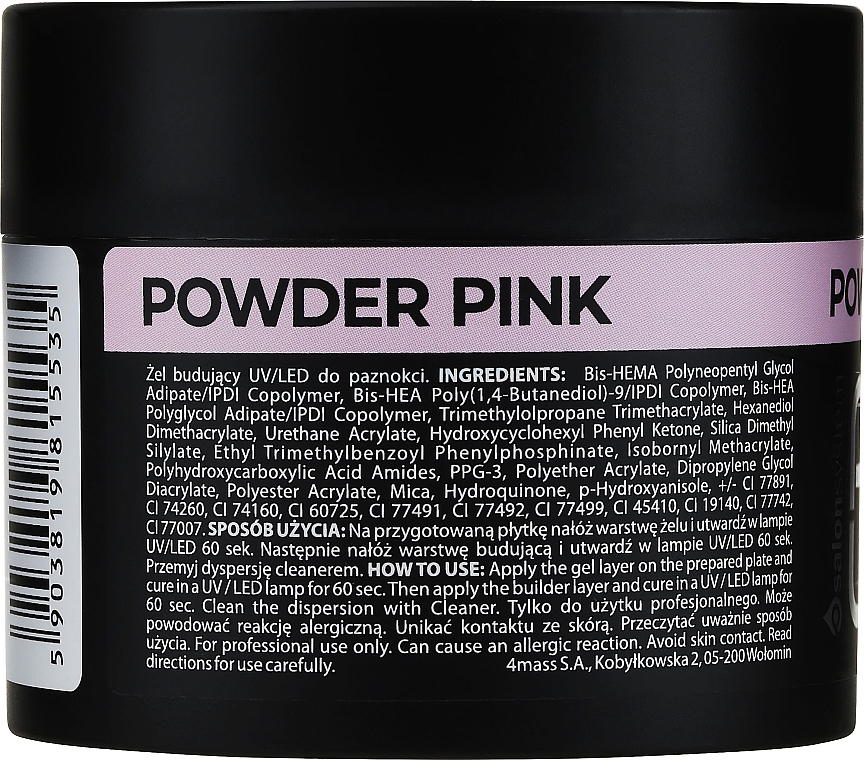 Konstruktionsgel - Palu Pro Light Builder Gel Powder Pink — Bild N2