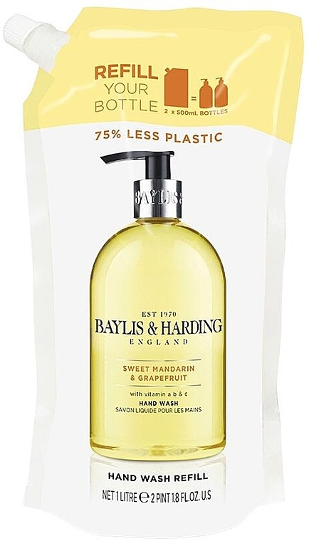 Flüssige Handseife - Baylis & Harding Sweet Mandarin & Grapefruit Hand Wash Refill — Bild N1