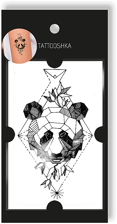 Temporäres Tattoo geometrischer Panda - Tattooshka — Bild N2