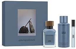 Düfte, Parfümerie und Kosmetik Duftset (Eau de Parfum 120ml + Deodorant 150ml + Eau de Parfum Mini 10ml)  - Adolfo Dominguez Ambar Negro 