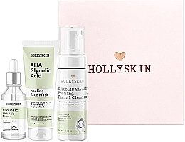 Set - Hollyskin Glycolic AHA Acid Intensive Care (mask/100ml + foam/150ml + ser/50ml) — Bild N2