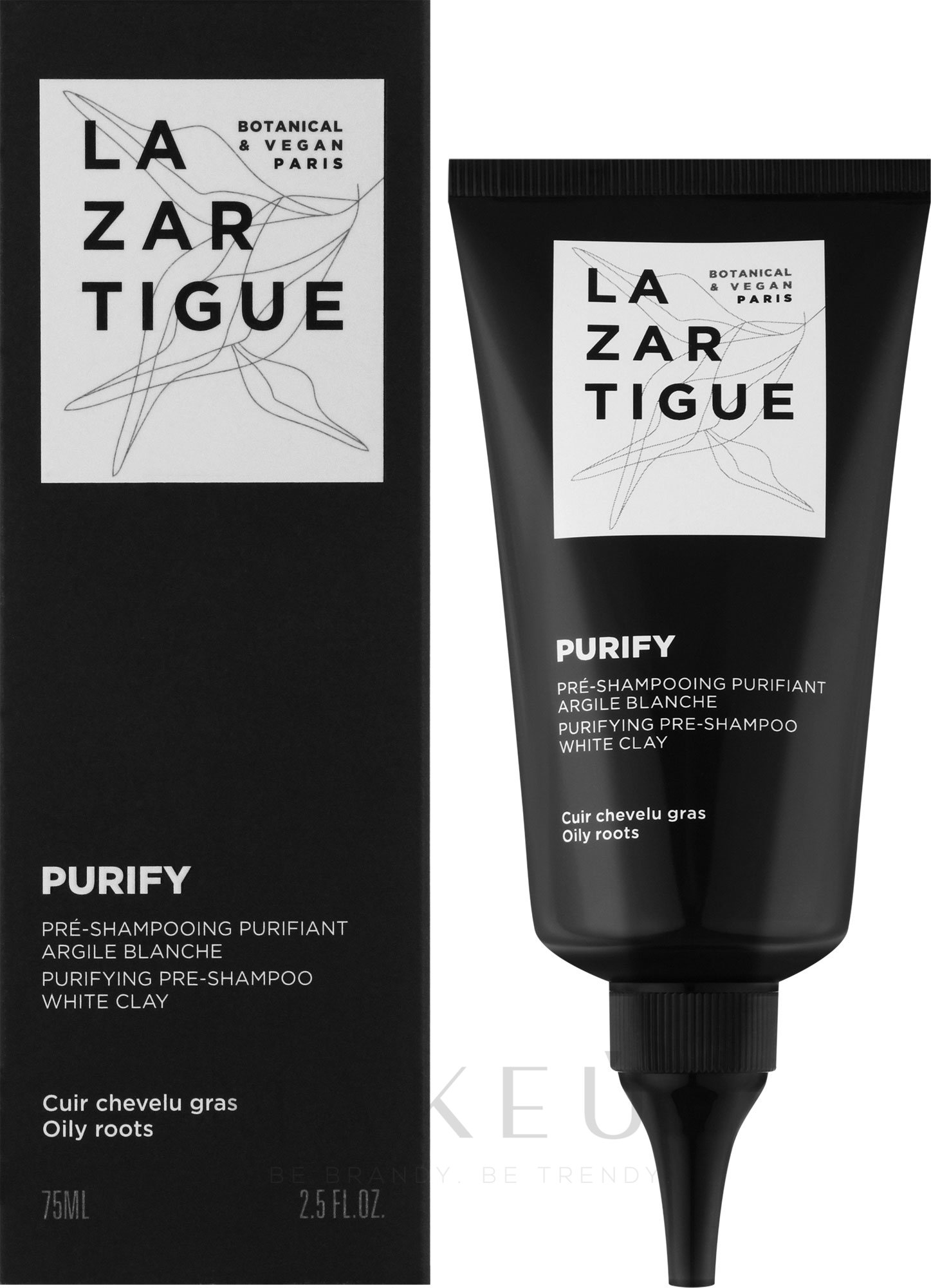Reinigendes antibakterielles Pre-Shampoo - Lazartigue Purify Purifying Pre-Shampoo White Clay — Bild 75 ml