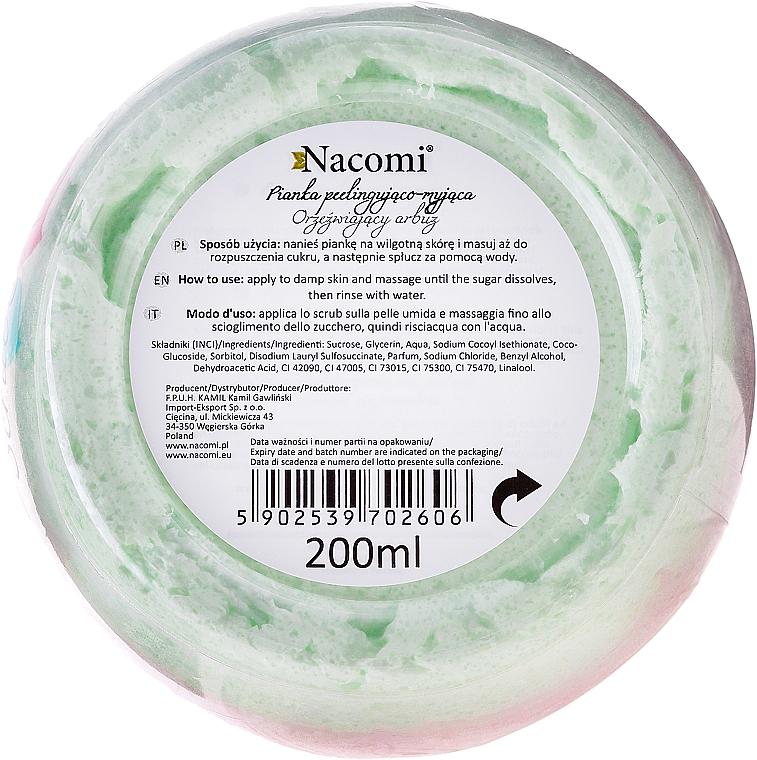 Körperpeeling Wassermelone - Nacomi Rainbow Scrub & Wash — Bild N2