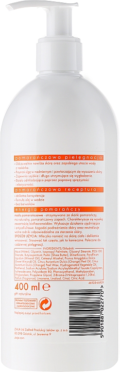 Körpermilch für normale und trockene Haut mit Orange - Ziaja Body Lotion — Bild N2