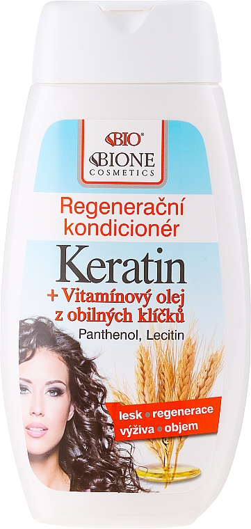 Regenerierende Haarspülung mit Keratin und Panthenol - Bione Cosmetics Keratin + Grain Sprouts Oil Regenerative Conditioner — Bild N1