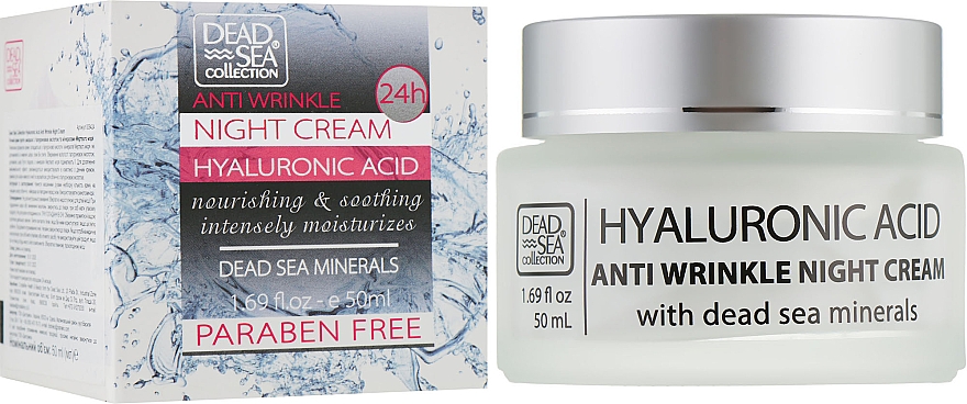 Anti-Falten Nachtcreme mit Hyaluronsäure - Dead Sea Collection Hyaluronic Acid Anti-Wrinkle Night Cream — Bild N1