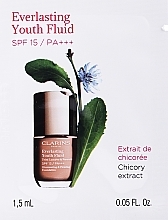 Clarins Everlasting Youth Fluid (Probe) - GESCHENK! Foundation-Fluid mit verjüngender Wirkung SPF 15  — Bild N1