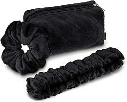 Accessoires-Set für Schönheitsbehandlungen Tender Pouch schwarz - MAKEUP Beauty Set Cosmetic Bag, Headband, Scrunchy Black — Bild N2