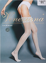 Düfte, Parfümerie und Kosmetik Lange Damenstrümpfe mit Spitzenband Calze Mary 20 Den nero - Veneziana