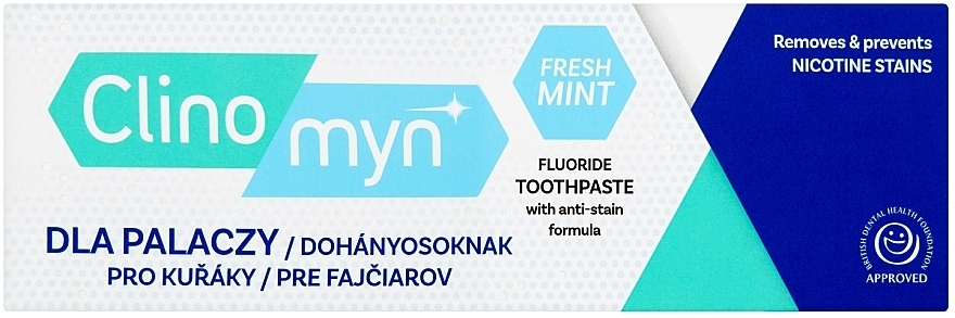 Aufhellende Zahnpasta für Raucher - Clinomyn Smokers Fresh Mint Toothpaste — Bild N1