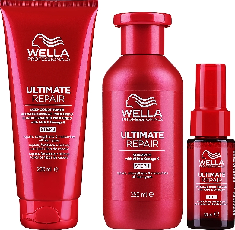 Haarpflegeset - Wella Professionals Ultimate Repair (Shampoo 250ml + Conditioner 200ml + Haarserum 30ml) — Bild N3