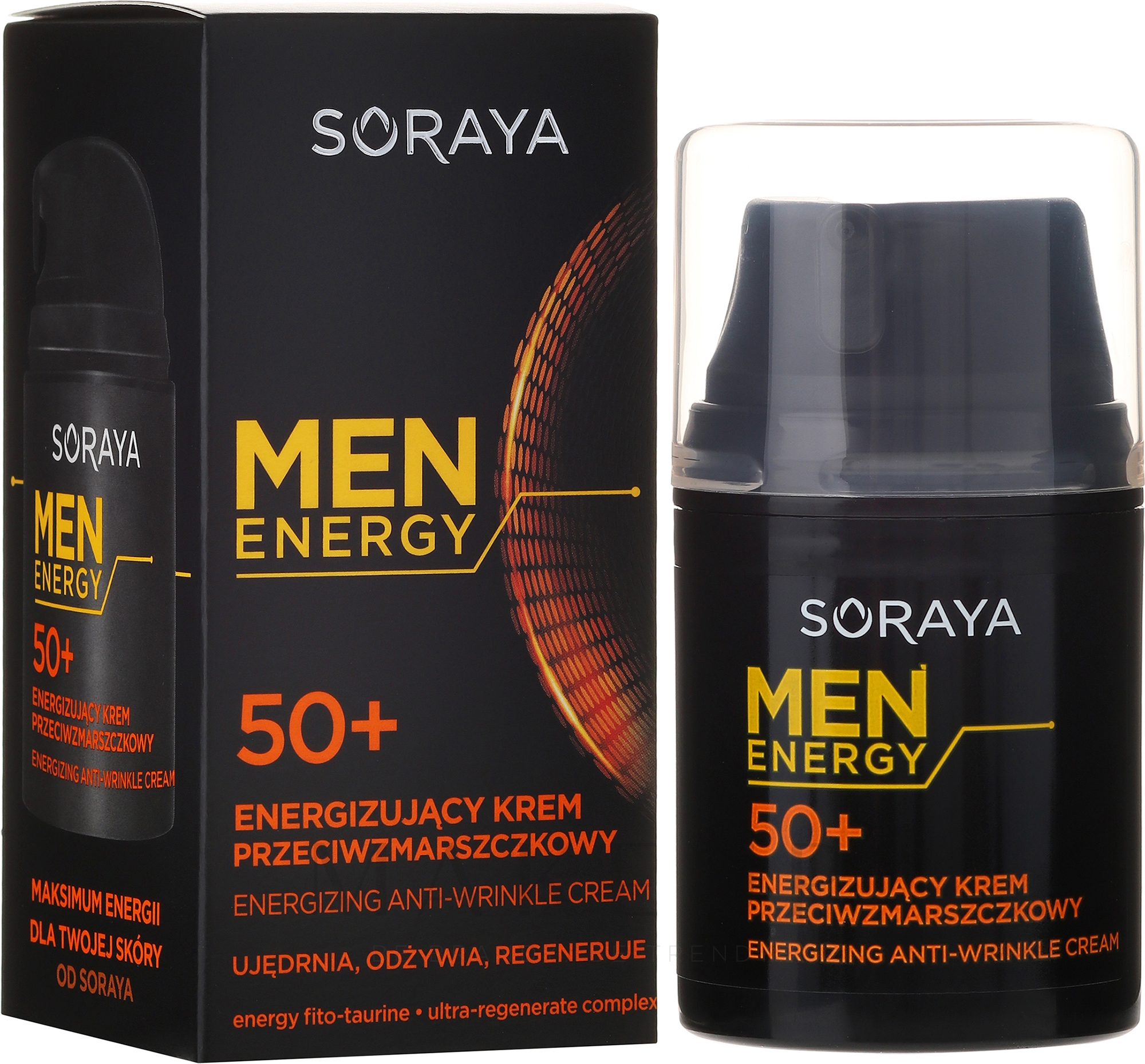 Pflegende und regenerierende Anti-Falten Gesichtscreme für Männer 50+ - Soraya Men Energy — Bild 50 ml