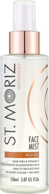 Selbstbräunungsspray für das Gesicht mit Aloe Vera und Vitamin E - St. Moriz Advanced Gradual Self Tanning Face Mist Medium — Bild N1