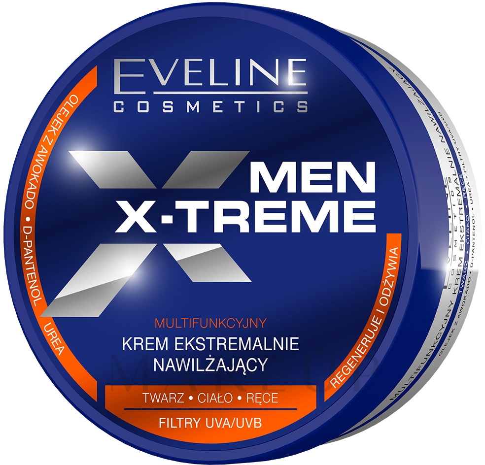 Intensiv feuchtigkeitsspendende multifunktionale Creme für Gesicht, Körper und Hände - Eveline Cosmetics Men X-Treme Moisturising Cream — Bild 200 ml
