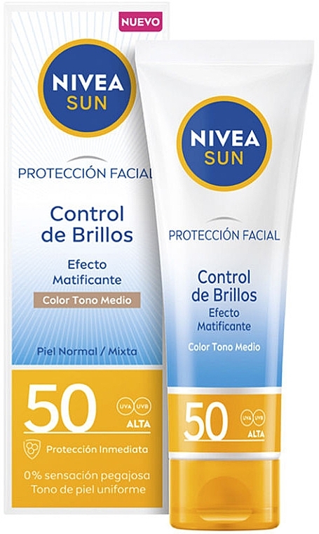 Sonnenschutzcreme für das Gesicht - Nivea Sun Facial Protection Medium Tone SPF 50 — Bild N1