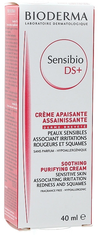Reinigende und beruhigende Gesichtscreme gegen Rötungen und Reizungen - Bioderma Sensibio DS+ Soothing Purifying Cleansing Cream — Bild N1