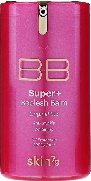 Aufhellende Anti-Falten BB Gesichtscreme mit Rosenwasser und Acerola-Extrakt SPF 30 - Skin79 Super Plus Beblesh Balm Triple Functions Pink BB Cream
