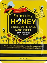 Düfte, Parfümerie und Kosmetik Tuchmaske mit Honig und Propolis - FarmStay Visible Difference Mask Sheet Honey