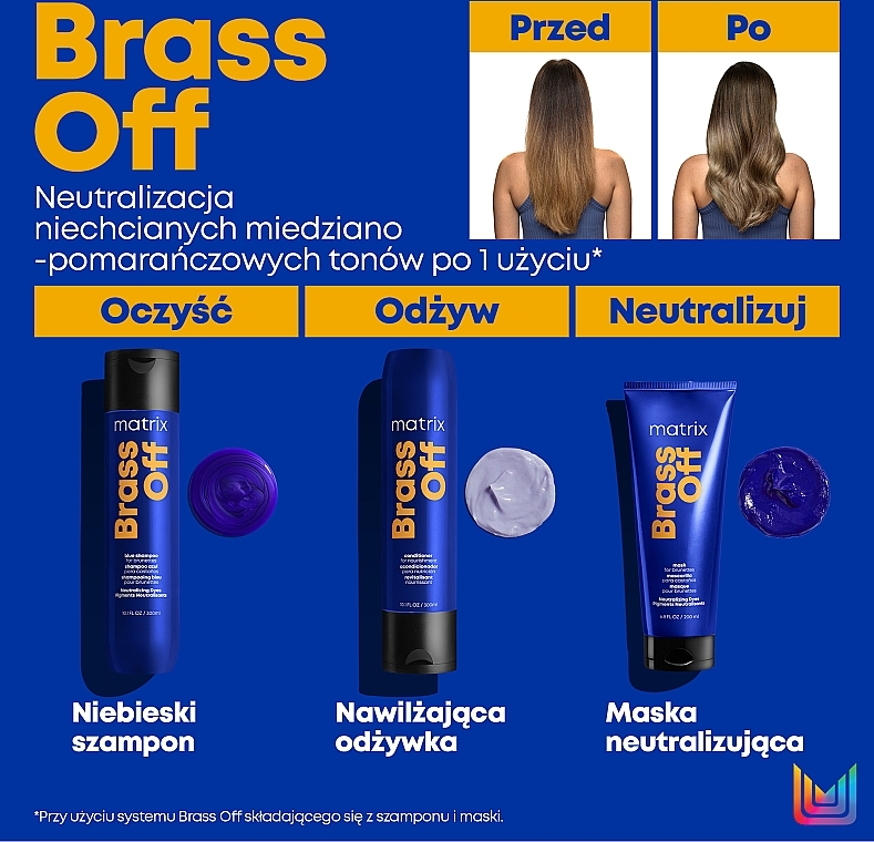 Farbneutralisierendes Shampoo für kühle Farbergebnisse - Matrix Total Results Brass Off Blue Shampoo For Brunettes — Bild N4