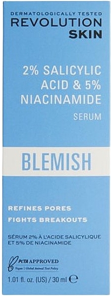 Serum mit Salicylsäure und Niacinamid - Revolution Skincare 2% Salicylic Acid & 5% Niacinamide Serum — Bild N2