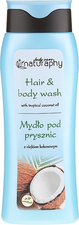 Duschgel für Haar und Körper mit Kokosöl - Bluxcosmetics Naturaphy