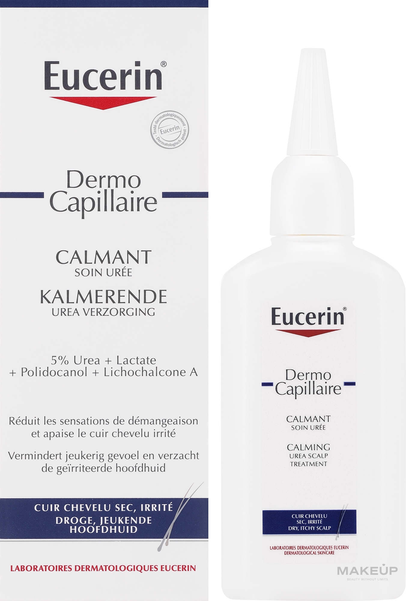 Beruhigendes Tonikum für trockene und juckende Kopfhaut - Eucerin DermoCapillaire Calming Urea — Bild 100 ml