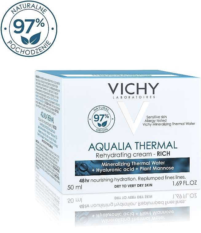 Intensiv und lang anhaltende feuchtigkeitsspendende Gesichtscreme - Vichy Aqualia Thermal Rich Cream — Bild N6