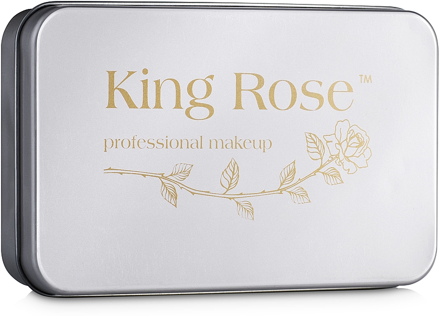 Make-up Pinselset 12-tlg. in Metalletui - King Rose — Bild N3