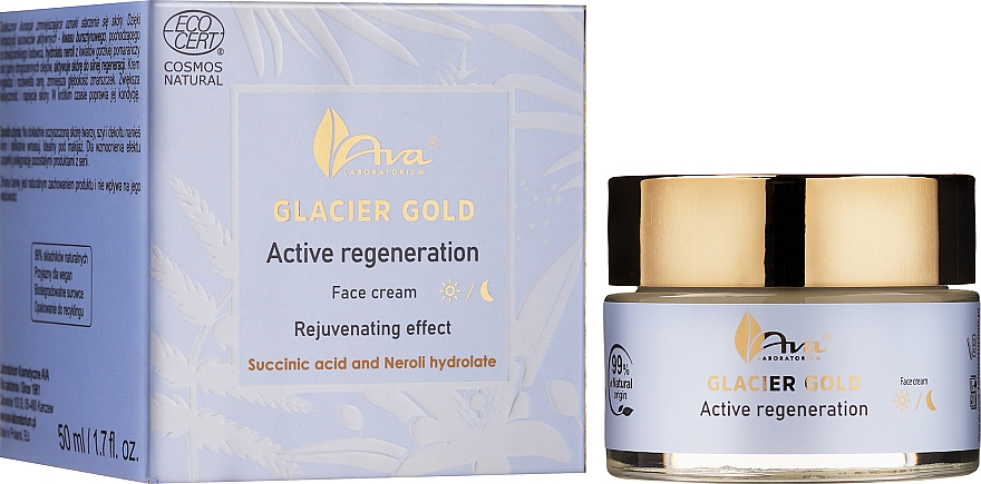 Revitalisierende Gesichtscreme - AVA Laboratorium Glacier Gold Regeneration Face Cream — Bild N1