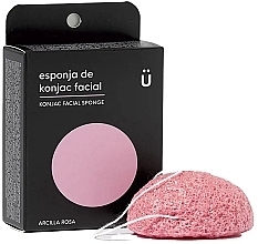 Gesichtswaschschwamm Rosa Ton - NaturBrush Konjac Facial Sponge Pink Clay — Bild N1