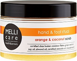 Düfte, Parfümerie und Kosmetik Salz-Zucker-Peeling für Hände und Füße mit Orange und Kokosnuss - Melli Care Orange&Coconut Scrub
