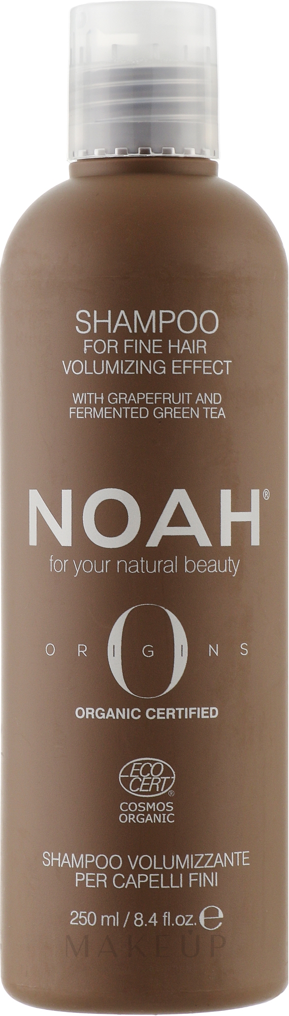 Shampoo für mehr Volumen mit Grapefruitextrakt und fermentiertem Grüntee - Noah Origins Volumizing Shampoo For Fine Hair — Bild 250 ml