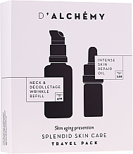 Düfte, Parfümerie und Kosmetik Gesichtspflegeset - D'Alchemy Travel Pack (Feuchtigkeitsspendendes Gesichtsöl 5ml + Fluid für Hals- und Dekolleté 20ml)