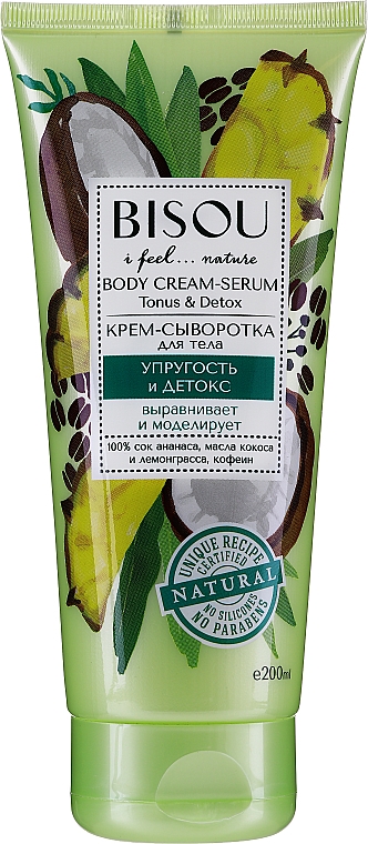 Körpercreme-Serum mit Ananas und Kokosöl - Bisou Tonus And Detox Body Serum-Cream