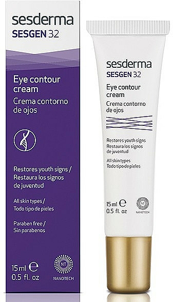 Regenerierende und verjüngende Augenkonturcreme - SesDerma Laboratories Sesgen 32 Eye Contour Cream — Bild N1