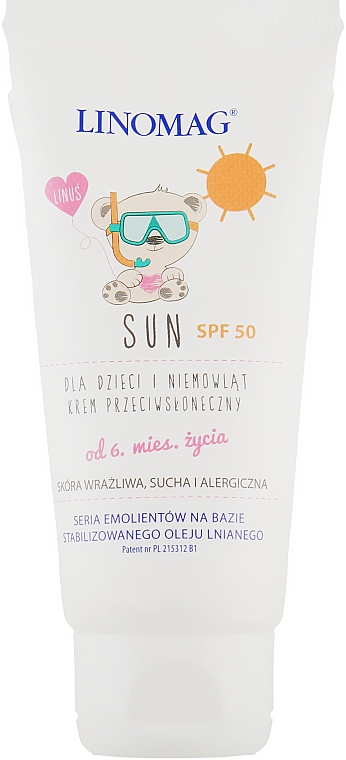 Sonnenschutzcreme für Gesicht und Körper - Linomag Sun Cream SPF 50 — Bild N1