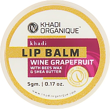 Düfte, Parfümerie und Kosmetik Natürlicher ayurvedischer Lippenbalsam mit Grapefruit, Bienenwachs und Honig - Khadi Organique Wine Grapefruit Lip Balm