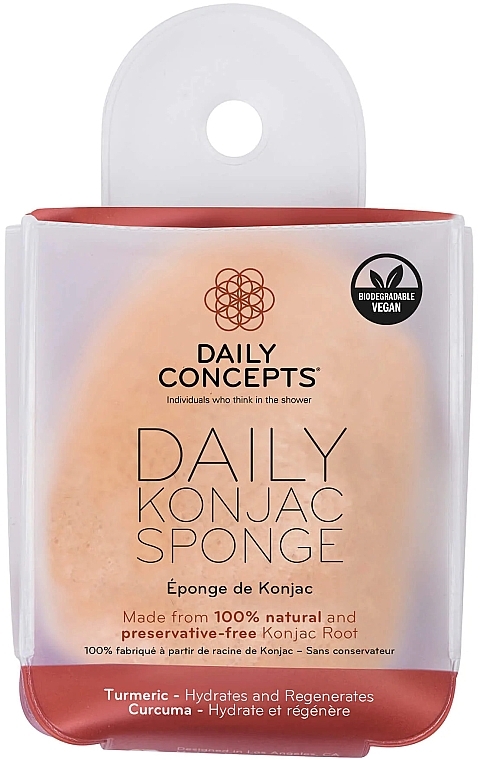 Konjak-Gesichtsschwamm mit Kurkuma - Daily Concepts Daily Konjac Sponge Turmeric — Bild N1