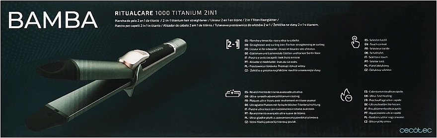 Haarglätter - Cecotec Bamba RitualCare 1000 Titanium 2in1 — Bild N2