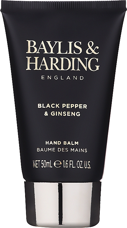 Handpflegeset für Männer - Baylis & Harding Black Pepper & Ginseng Signature Collection (Handwaschgel 300ml + Handbalsam 50ml + Nagelbürste) — Bild N3