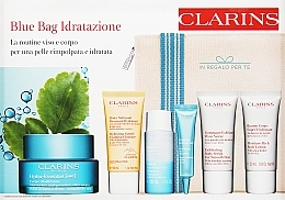 Düfte, Parfümerie und Kosmetik Gesichtspflegeset 7 St. - Clarins Blue Bag Hydration Set