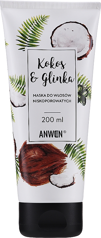 Haarmaske (Tube) - Anwen Low-Porous Hair Mask Coconut and Clay — Bild N1