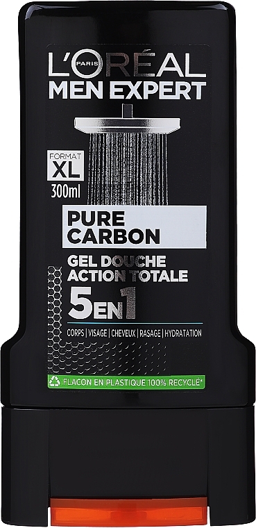 5in1 Feuchtigkeitsspendendes Duschgel für Gesicht, Körper und Haar - L'Oreal Paris Men Expert Total Clean Shower Gel — Bild N2