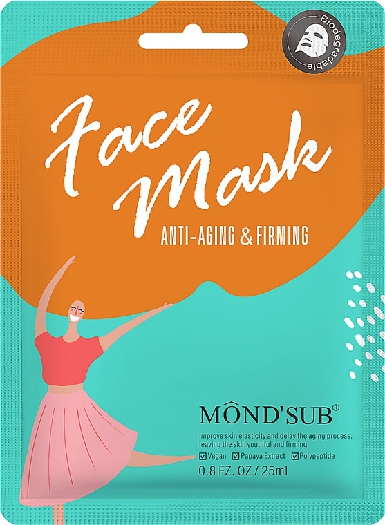 Straffende und glättende Hexapeptid-Gesichtsmaske - Mond'Sub Anti-Aging & Firming Face Mask — Bild N1