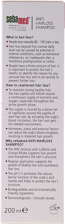 Shampoo gegen Haarausfall - Sebamed Classic Anti-Hairloss Shampoo — Bild N5