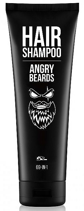 Beruhigendes, feuchtigkeitsspendendes und regulierendes Haarshampoo für Männer mit Panthenol, Glycerin und Aktivkohle - Angry Beards Hair Shampoo 69 in 1 — Bild N2