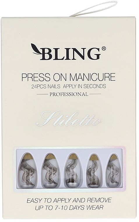 Künstliche Nägel rauchig - Bling Press On Manicure — Bild N1