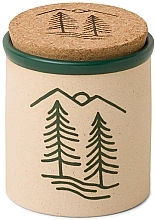 Düfte, Parfümerie und Kosmetik Duftkerze im Glas beige mit grün - Paddywax Cypress & Fir Dark Green Dune with Tree Artwork